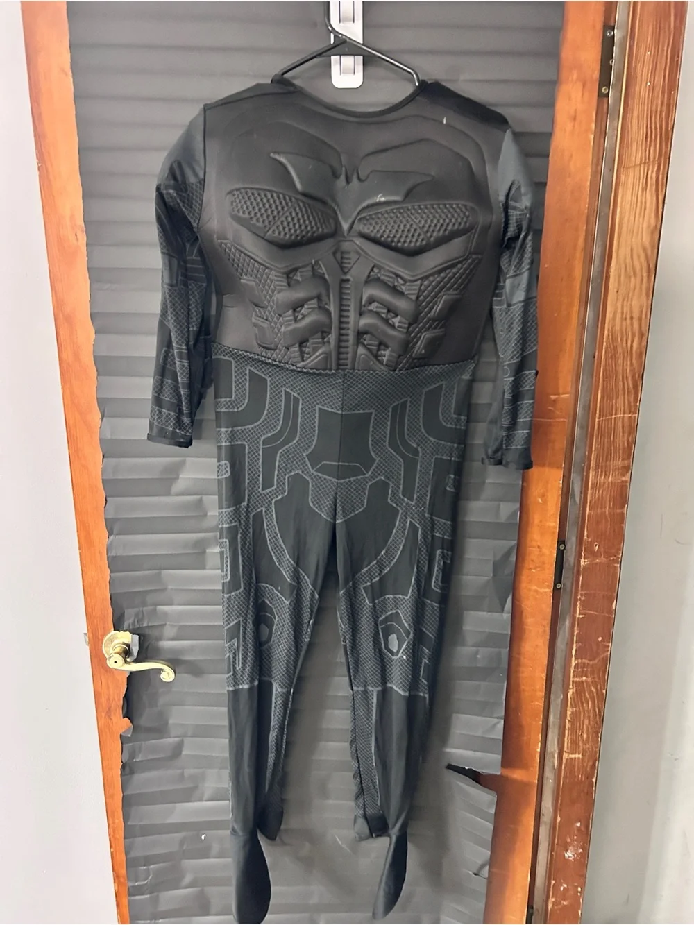 Men's Black Tactical Costume Jacket with Padded Chest